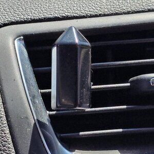 Black Obsidian Mini Tower Crystal Vent Clip
